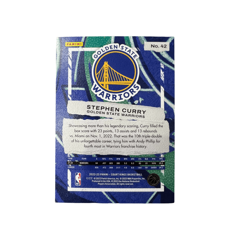 Коллекционные карточки PANINI Золотые Штаты Warriors Стивен Карри Клей Томпсон Картины в масле РАРНЫЕ Спортивные карточки 1 шт - изображение 2