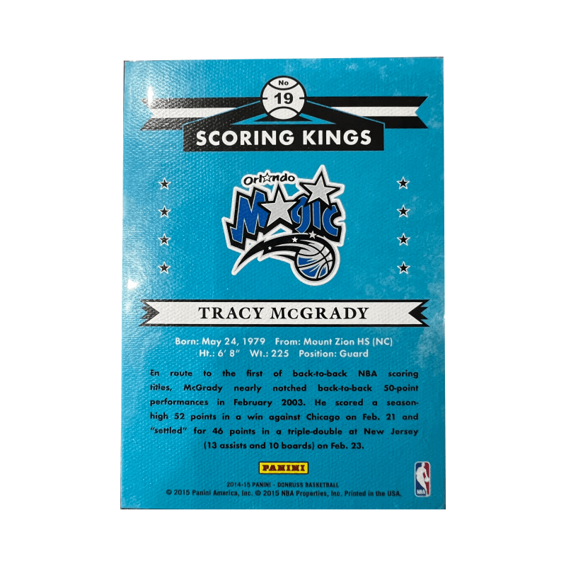 Коллекционные карточки PANINI 2014 15 Баскетбол NBA Magic Team Трэйси Макгрэди СЕРИЯ СЕМЬ СТАРОВ ОЛЬЯНЫХ КАРТИН РЕЗНЫЕ КАРТИНКИ - изображение 2