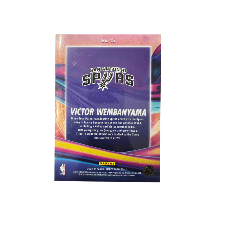 Коллекционные карточки PANINI Wembanyama Spurs Торнадо Картины в масле Особенная карта РАРНАя карта Спортивные карты 1 шт - изображение 2