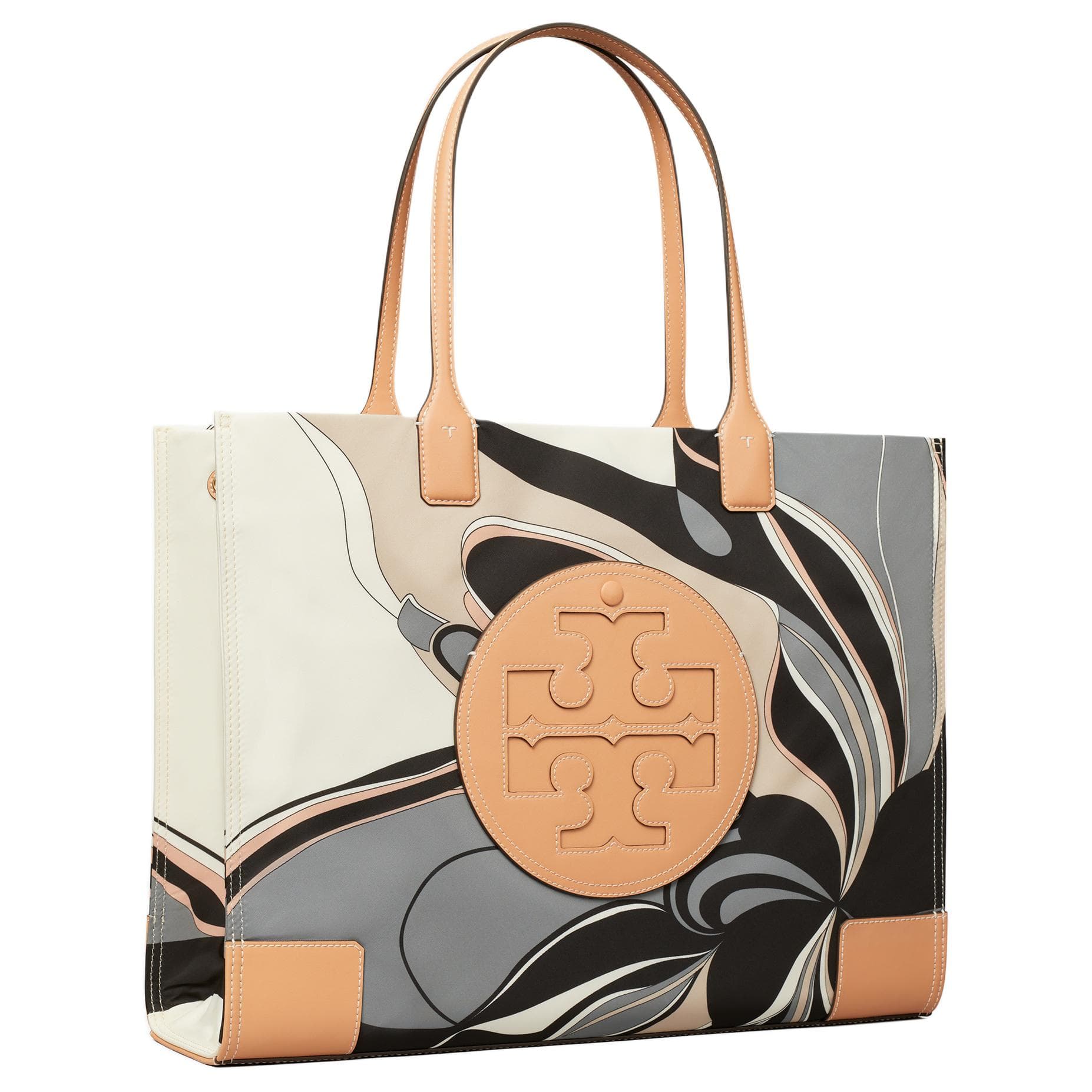 Мини-сумка TORY BURCH Ella Переработанный полиэстер Тоут Сумка Сумка для покупок Сумка через плечо Сумка Женская Тюльпан - изображение 2