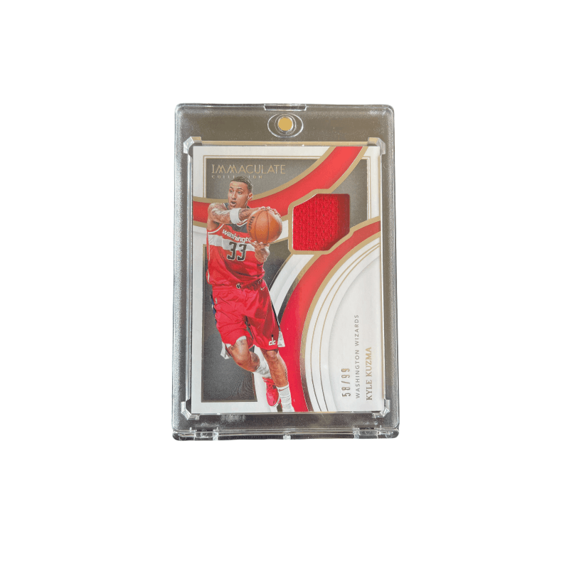 Коллекционные карточки PANINI Immaculate Prodigy KUZMA KUZMA 58 99 Edition Соревновательная игровая футболка Маленький стеклоочиститель - изображение 1