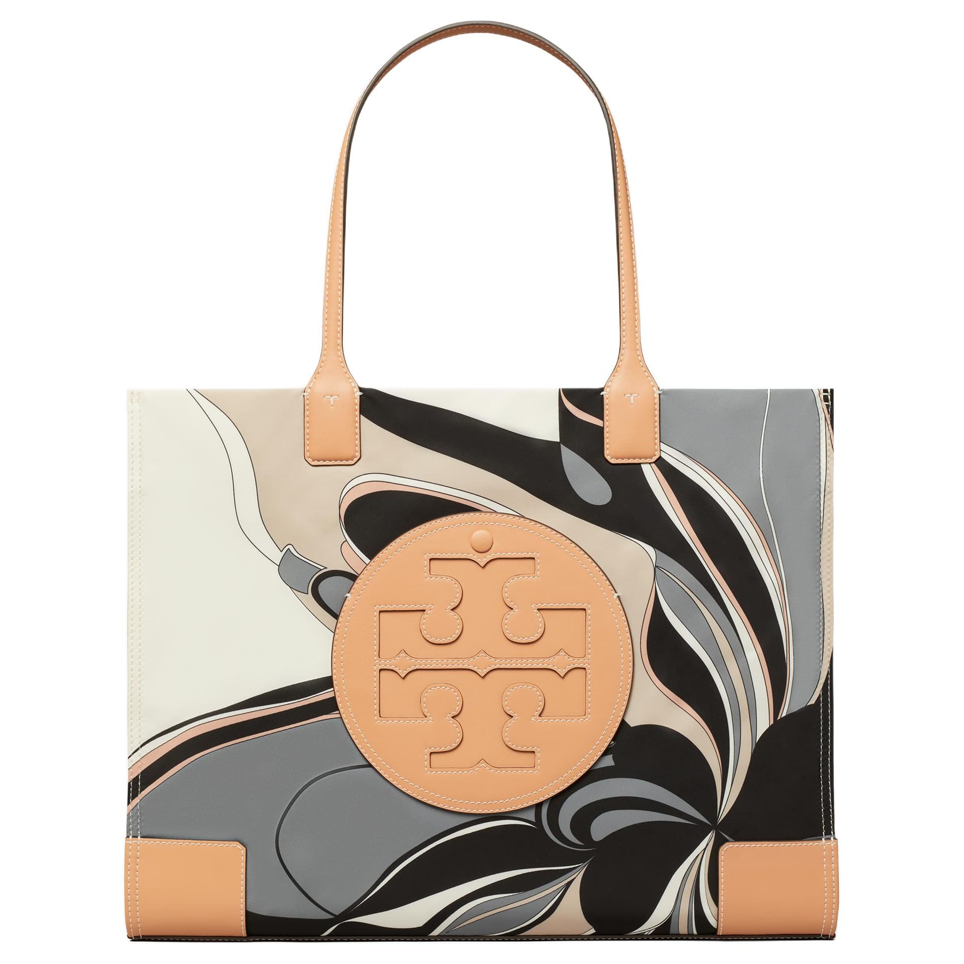 Мини-сумка TORY BURCH Ella Переработанный полиэстер Тоут Сумка Сумка для покупок Сумка через плечо Сумка Женская Тюльпан - изображение 1