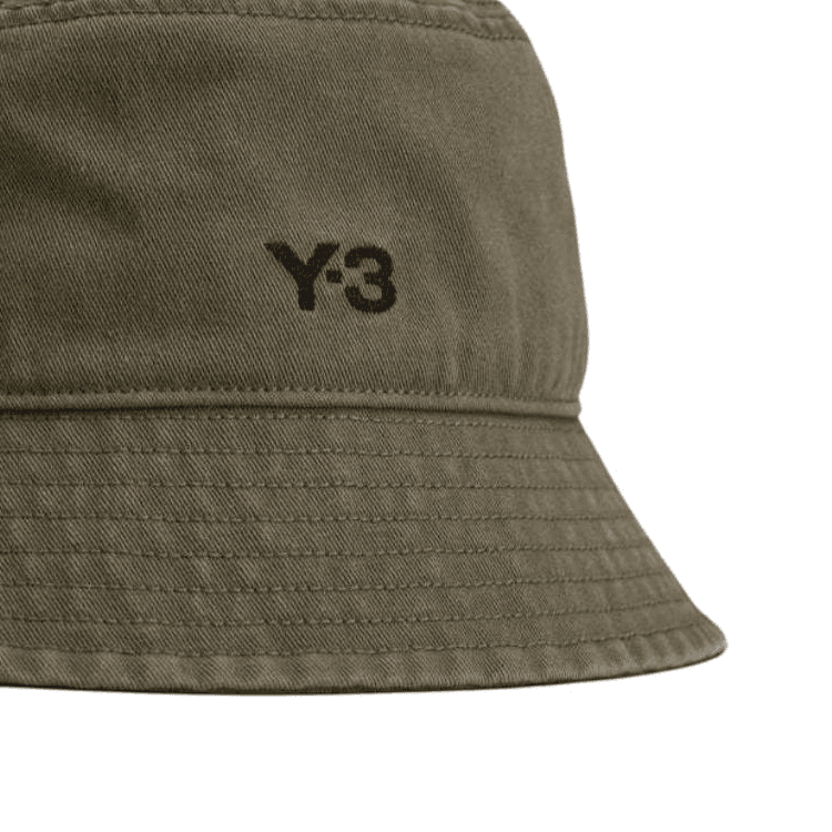 Панама Y-3 Вышивка 100% хлопок Ведро Унисекс Парный Средний оливковый - изображение 3