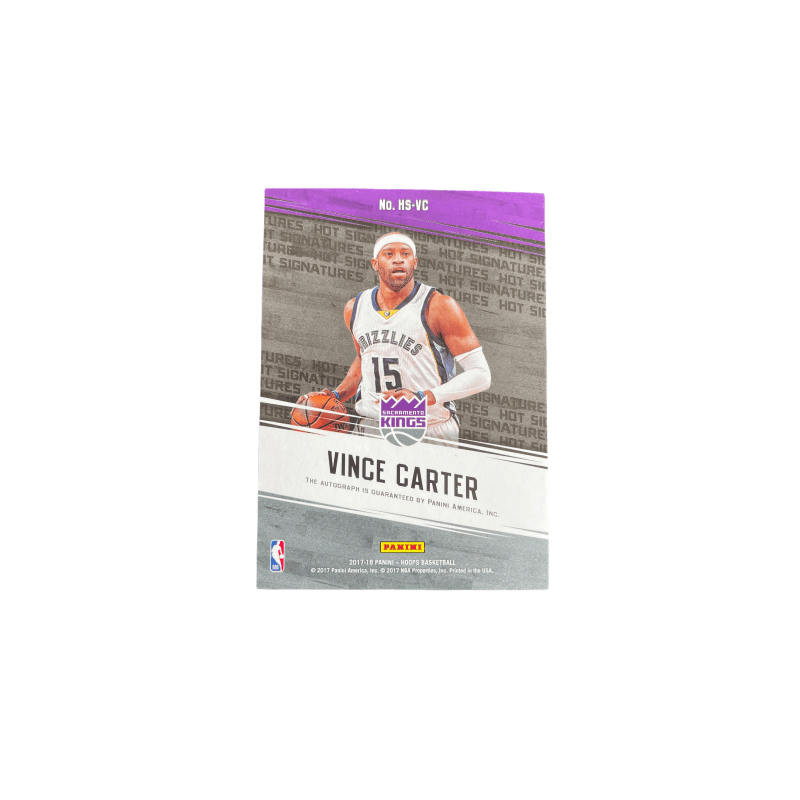 Коллекционные карточки PANINI 2017-18 NBA Hoops Vince Carter Король автограф карта с номером Спортивные карты - изображение 2
