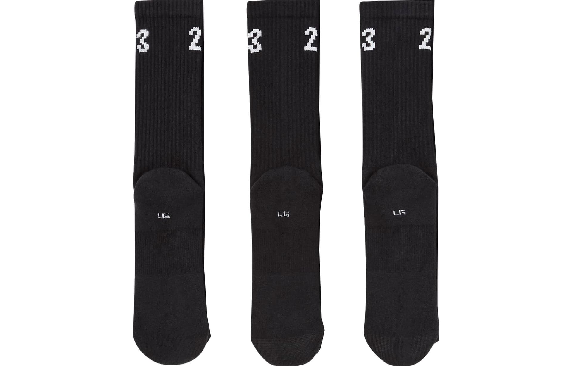 Носки Jordan Essentials 3 шт (черный) Унисекс Высокие носки - изображение 2