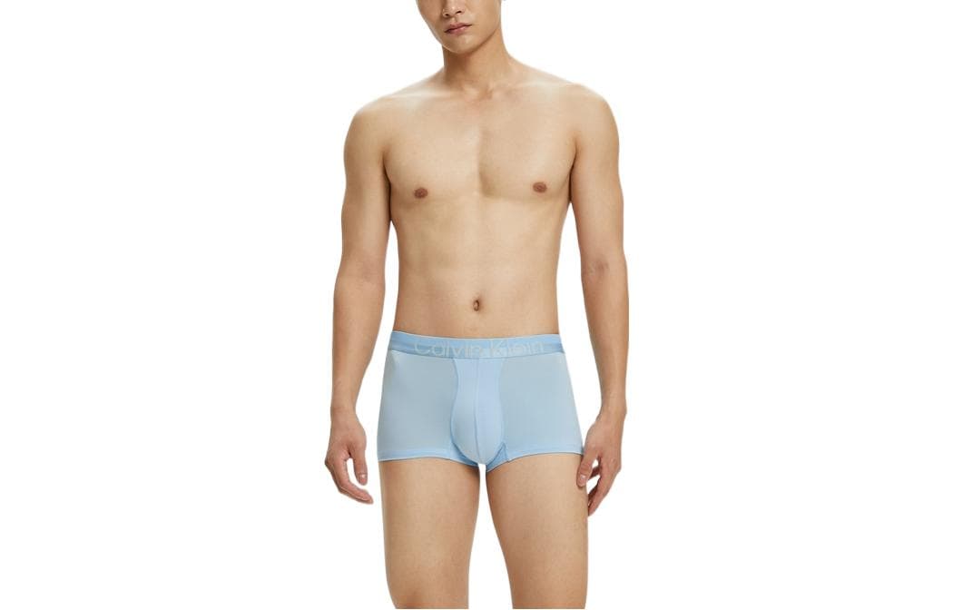 Трусы Calvin Klein Logo Low Rise Trunks Light Blue - изображение 1