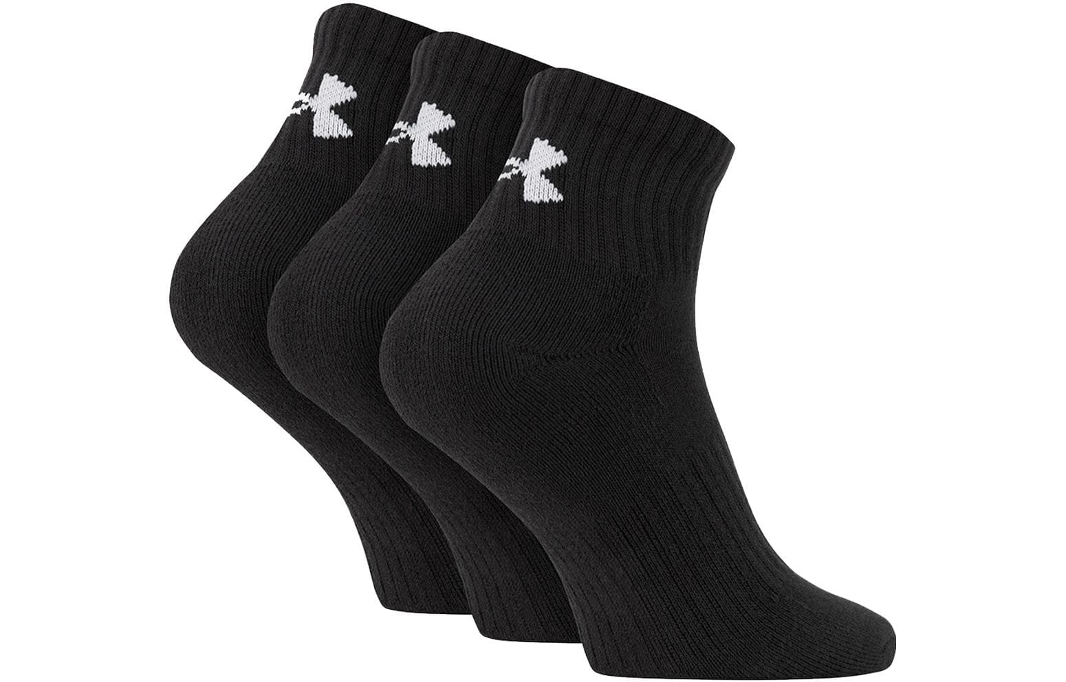 Носки Under Armour Core Quarter Logo Socks 3-Pack Black - изображение 2