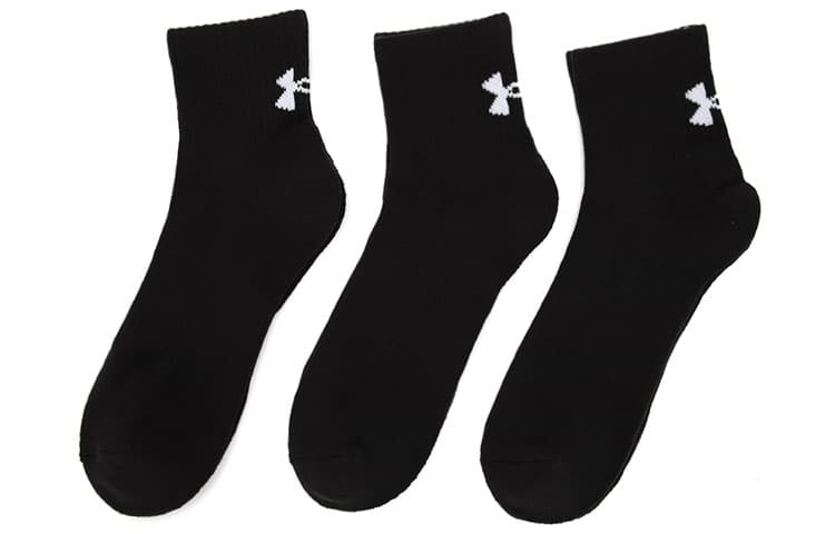 Носки Under Armour Core Quarter Logo Socks 3-Pack Black - изображение 1