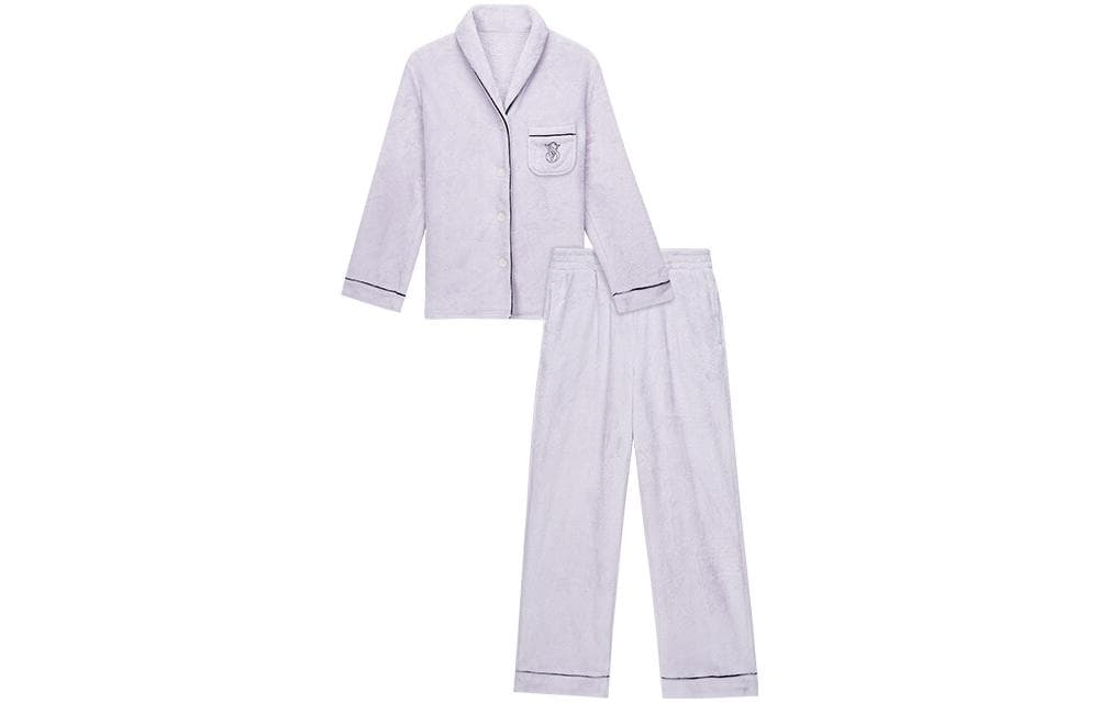 Пижама Victoria's Secret Flannel Lounge Set Pink - изображение 3