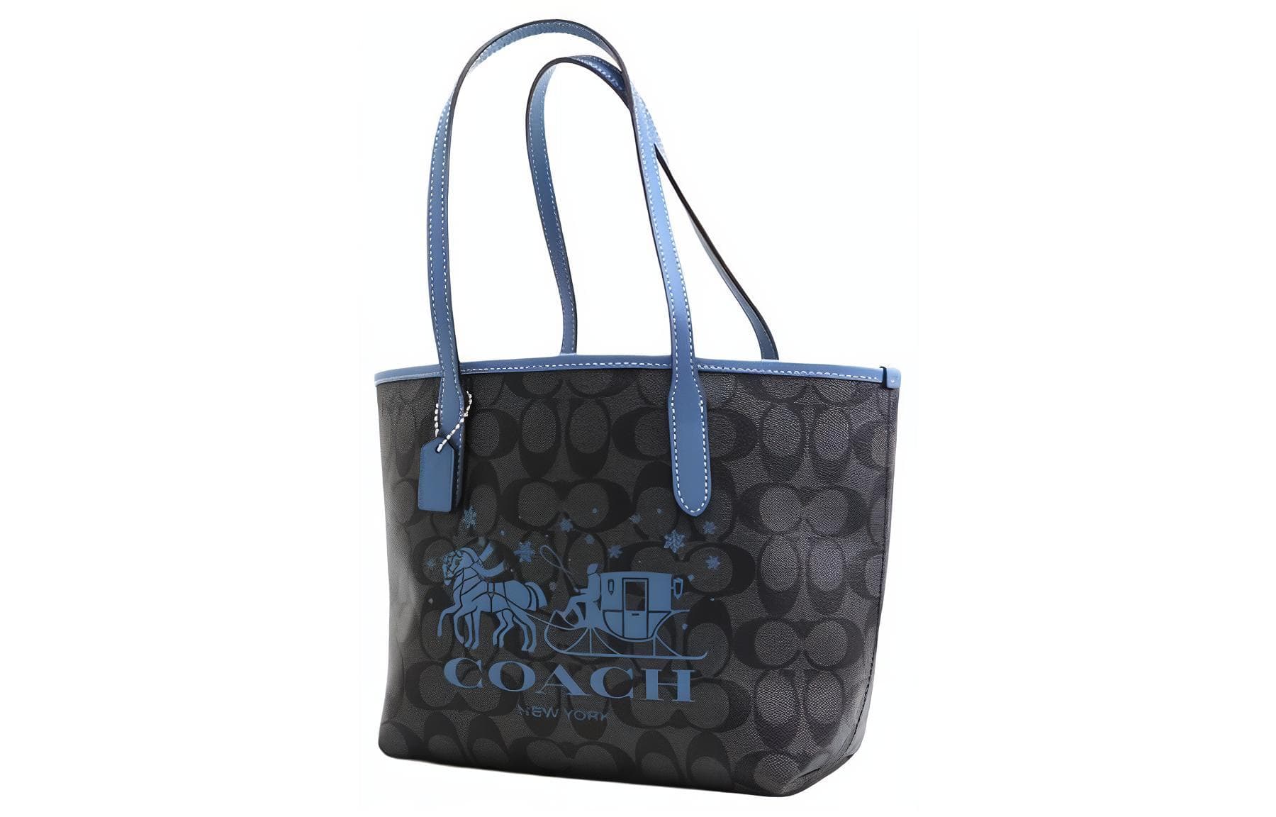 Мини-сумка Coach City 23 Tote Bag Brown Blue - изображение 2