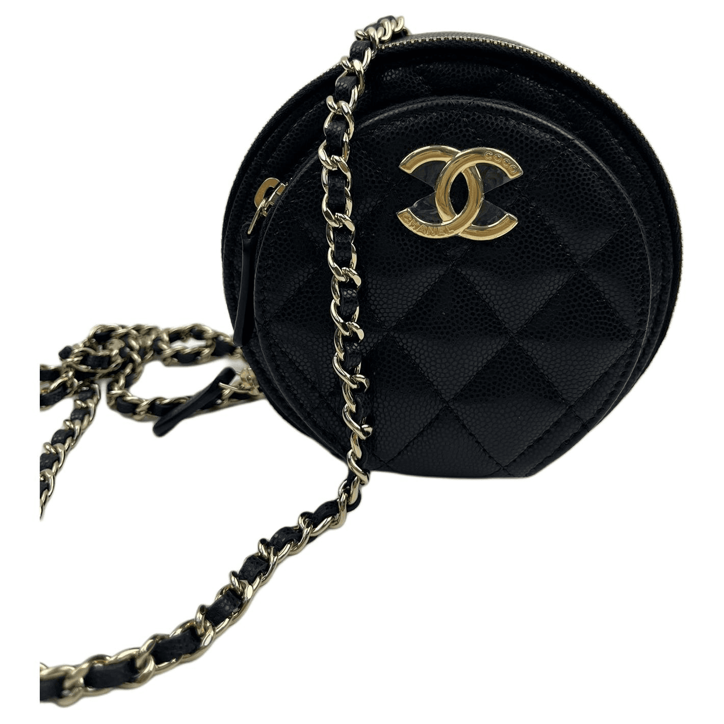 Сумка через плечо CHANEL Double Layer Round Mini Bag Black - изображение 1