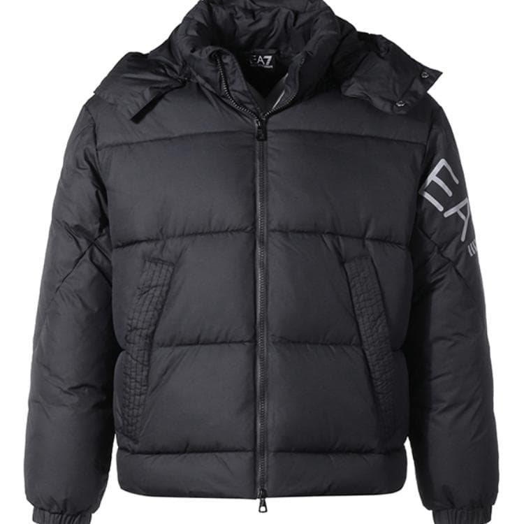 Зимняя куртка пуховик Emporio Armani EA7 FW22 Black Jacket - изображение 3