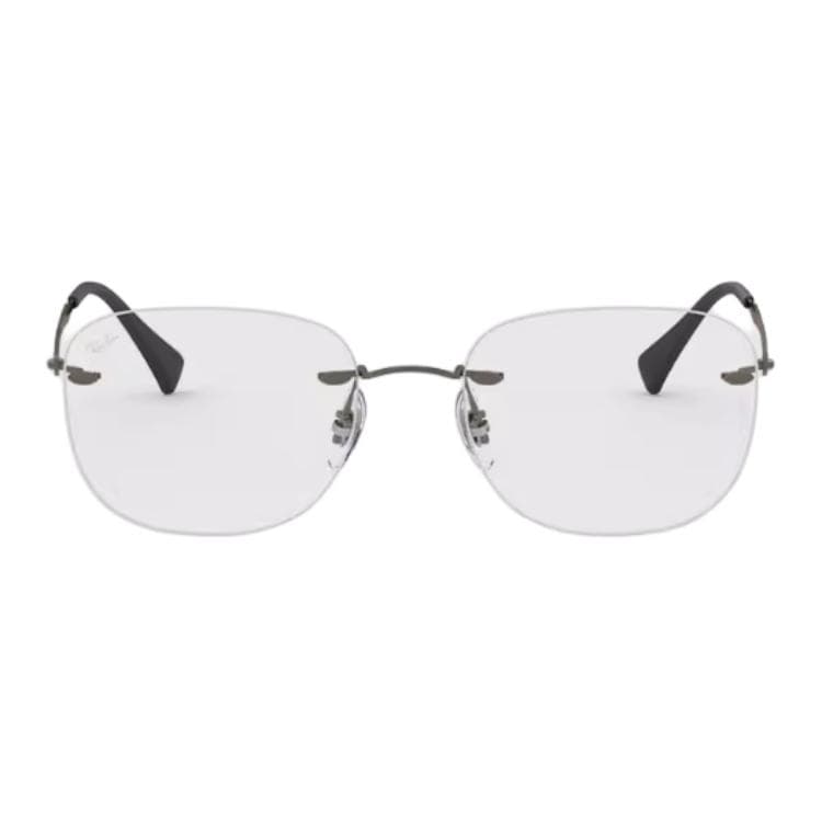 Оправа RayBan Титановый сплав Овальные оправы для очков Унисекс Серебряные - изображение 2