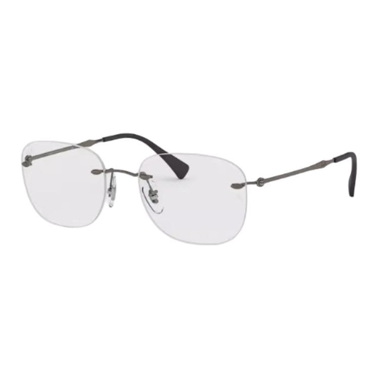 Оправа RayBan Титановый сплав Овальные оправы для очков Унисекс Серебряные - изображение 1
