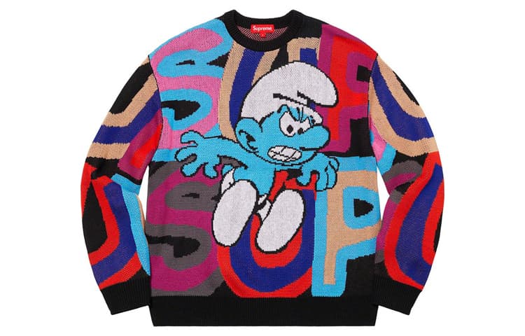 Supreme FW20 Week 6 Smurfs Sweater - изображение 2