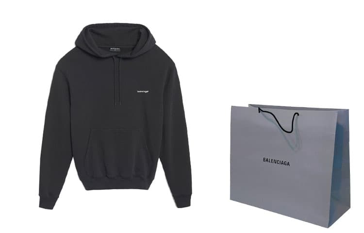 Худи Balenciaga Logo Hoodie Black - изображение 2