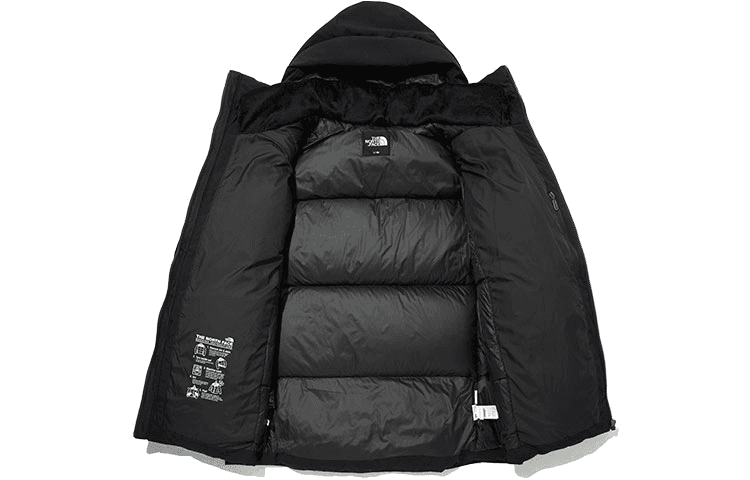 Зимняя куртка пуховик The North Face Logo Embroidered Hooded Jacket Black - изображение 3