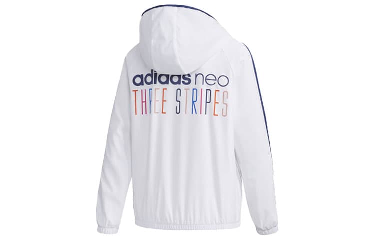 Куртка adidas Neo Colorful Logo Stripe Jacket White - изображение 2