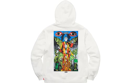 Кофта Supreme SS19 Gilbert x George Life Hooded Sweatshirt White - изображение 2