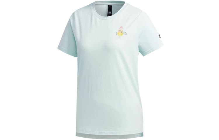 Футболка Adidas T-Shirt Женская Светло-Синяя - изображение 2