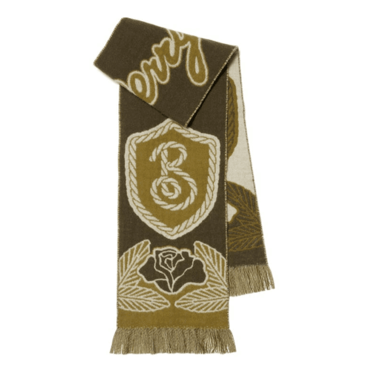 Шарф Burberry Шерсть Плюш с кольцевым рисунком Knit Scarves Unisex Коричневый - изображение 1
