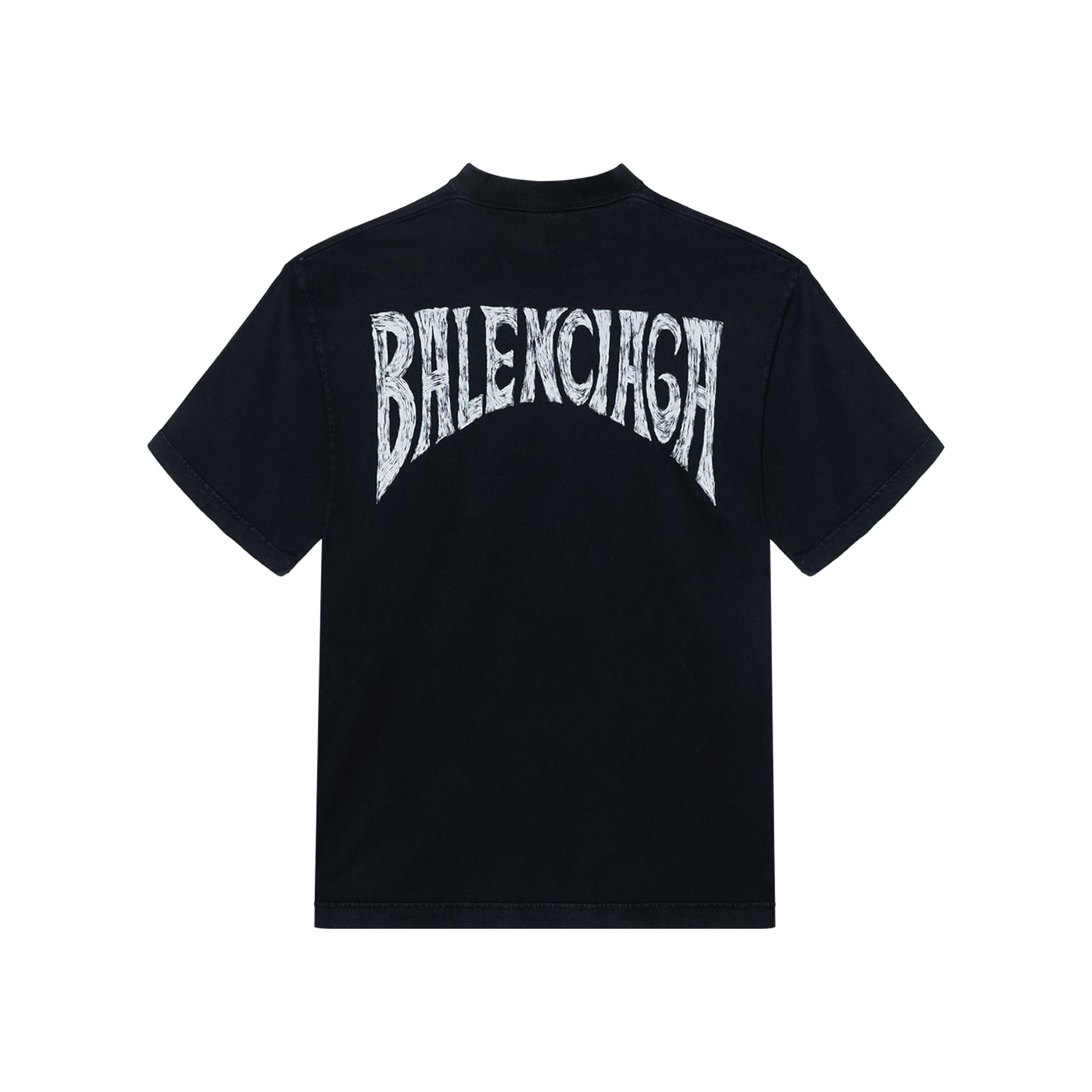 Футболка Balenciaga Hand-Drawn T-Shirt Medium Fit In Black Faded T - изображение 2