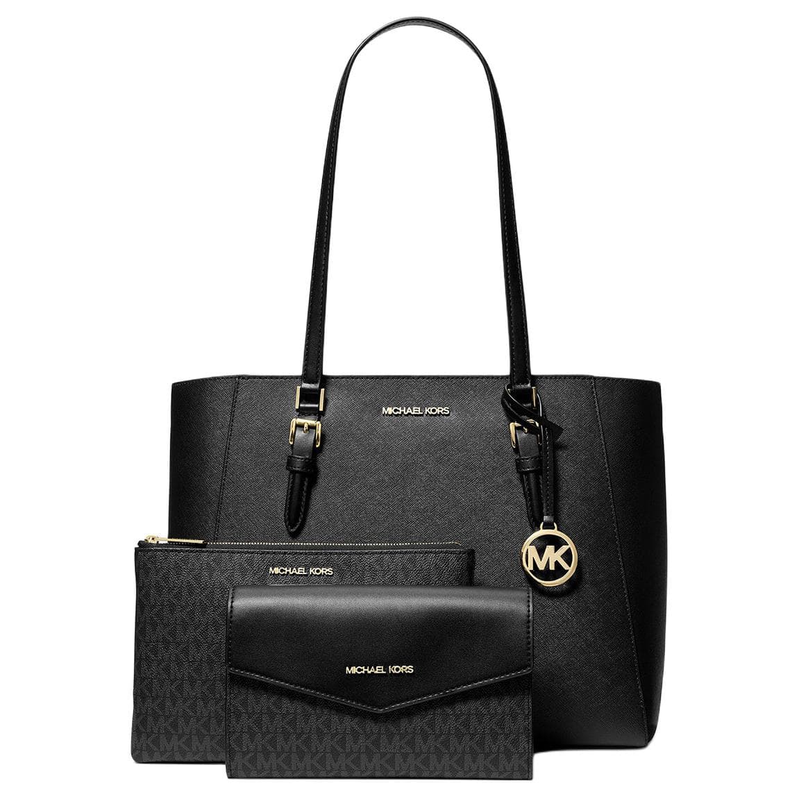 Мини-сумка MICHAEL KORS Charlotte Коровья кожа Сумка на плечо Большая Женская Черная - изображение 2