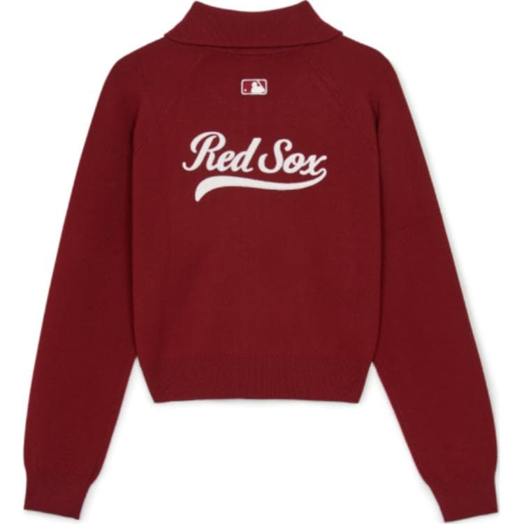 Куртка MLB Varsity Boston Red Sox Куртки и Пальто Женские Бордовый - изображение 2