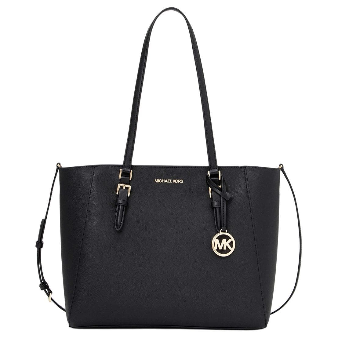 Мини-сумка MICHAEL KORS Charlotte Коровья кожа Сумка на плечо Большая Женская Черная - изображение 1