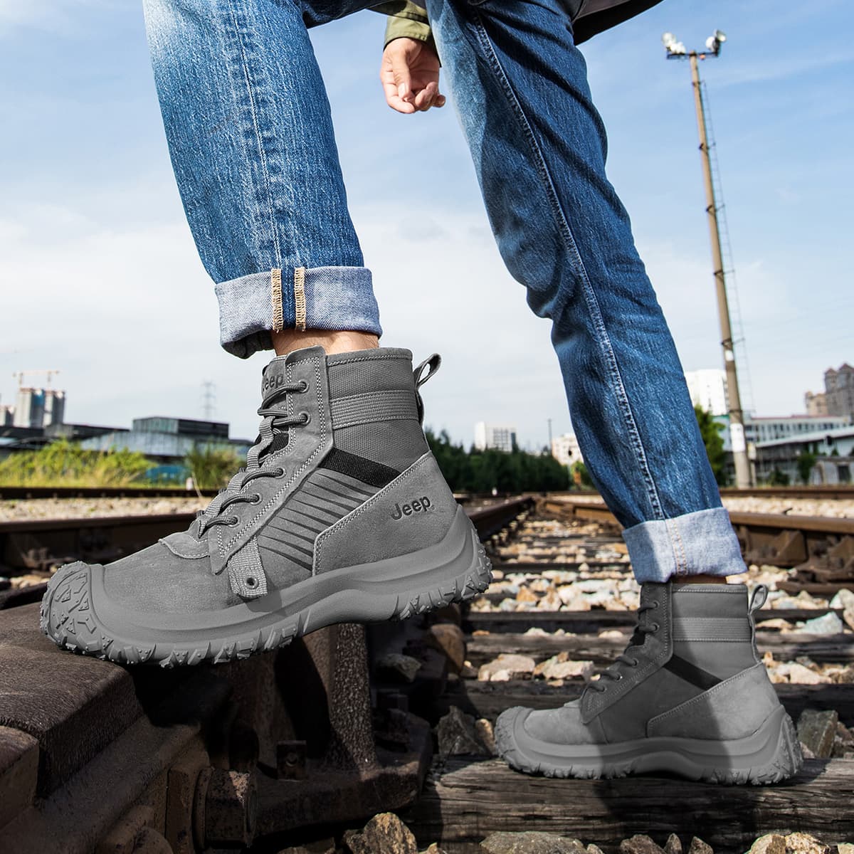 Ботинки уличные Jeep Outdoor Boots Grey - изображение 6