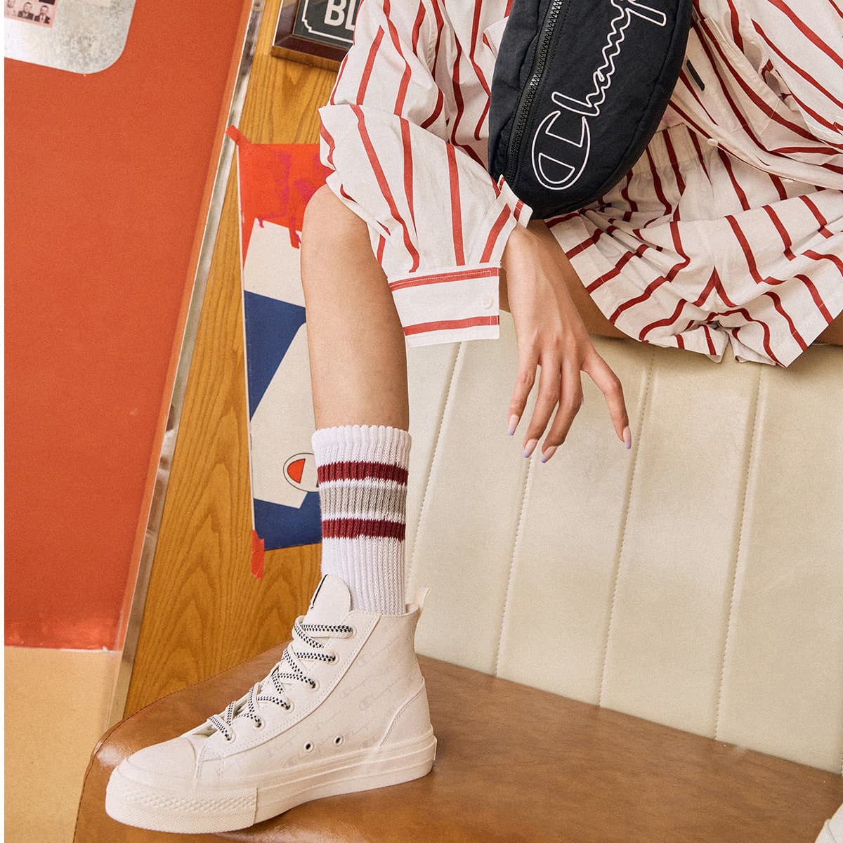 Кеды Champion Campus Mono High 1.0 White Grey - изображение 6