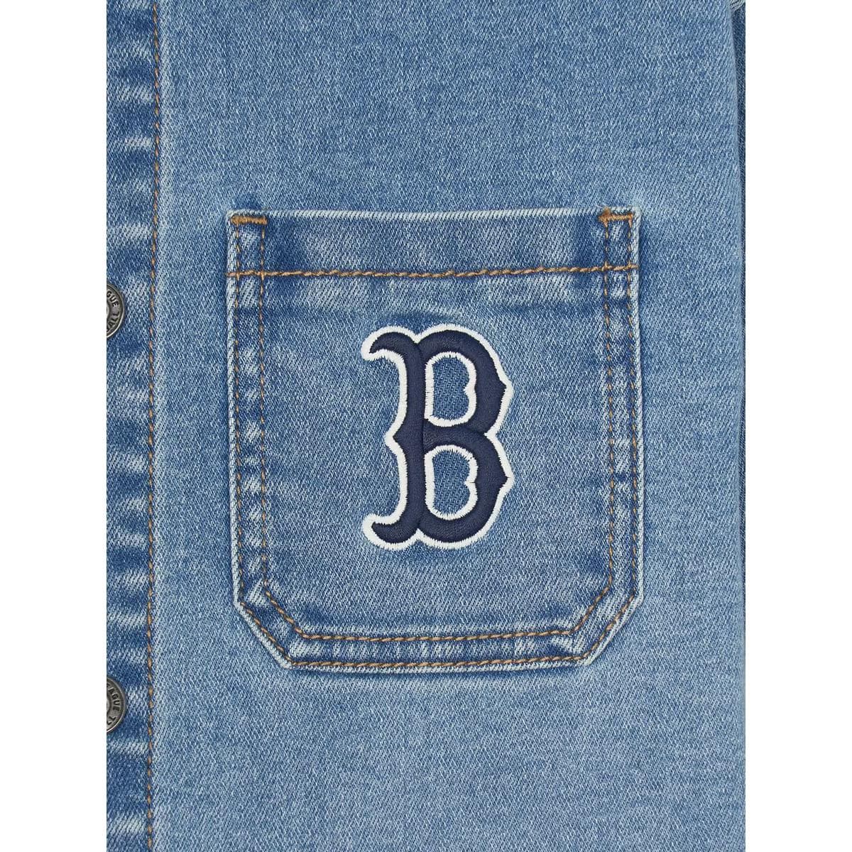 mlb VARSITY Письмо Рубашка Весна-осень Детский Синий - изображение 4