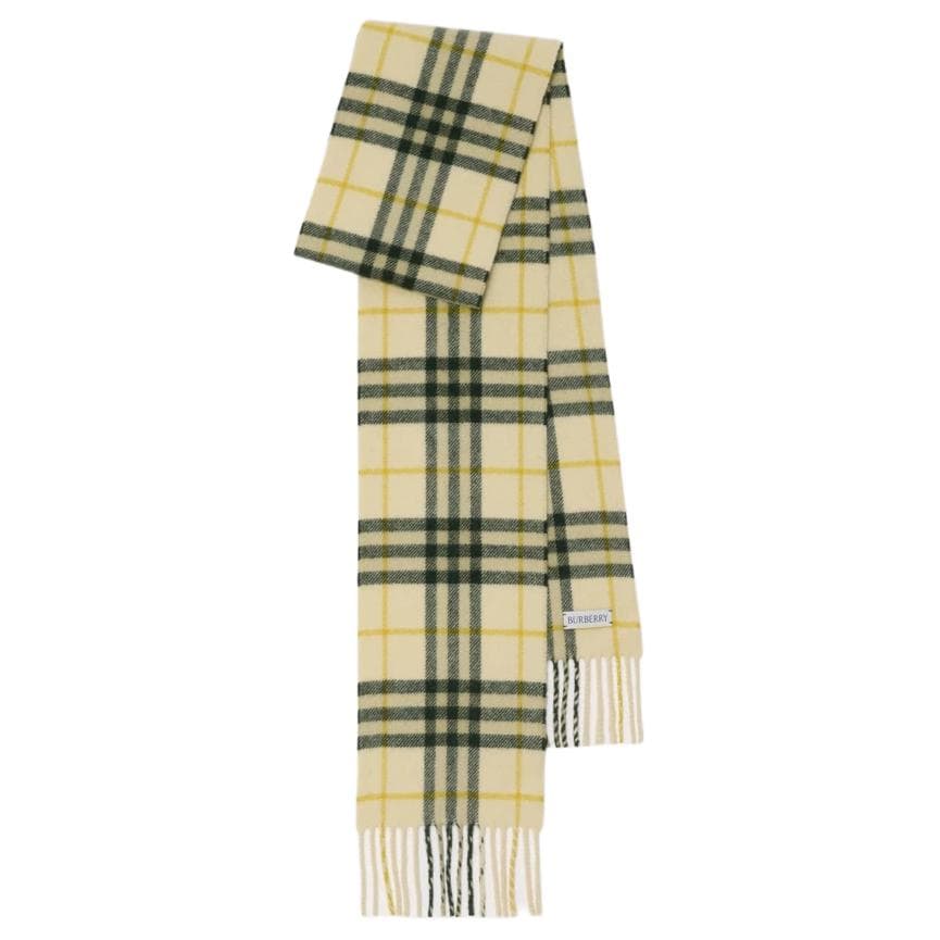 Шарф Burberry Плюш с кольцевым рисунком Вязаные шарфы Женские Свечной свет - изображение 1