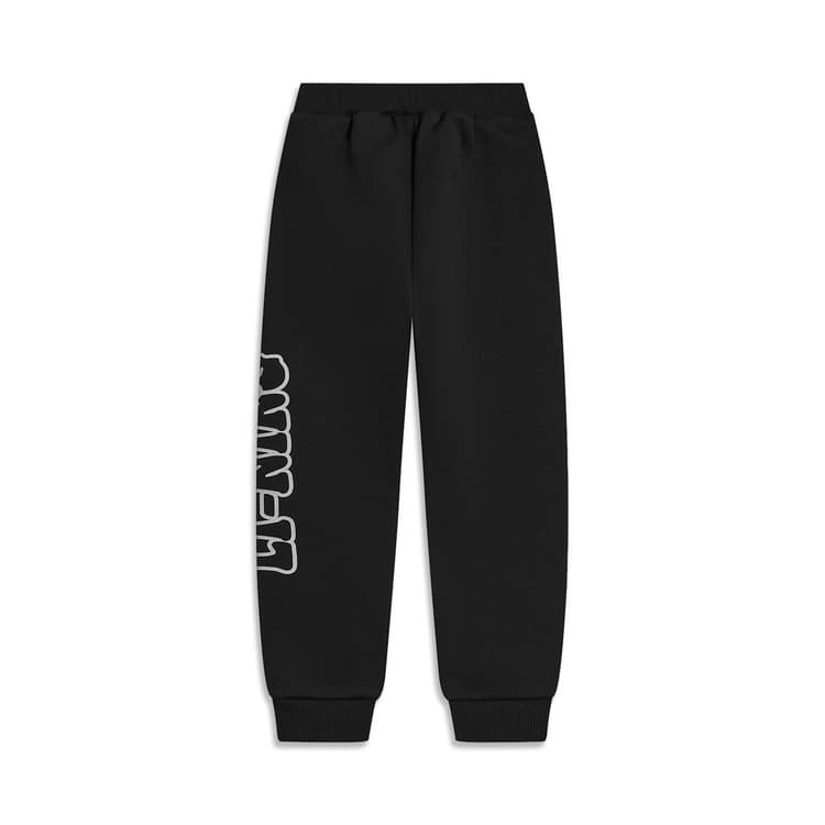 Li NING Young Спортивные трикотажные брюки Sports Life Collection Черный Детский - изображение 2