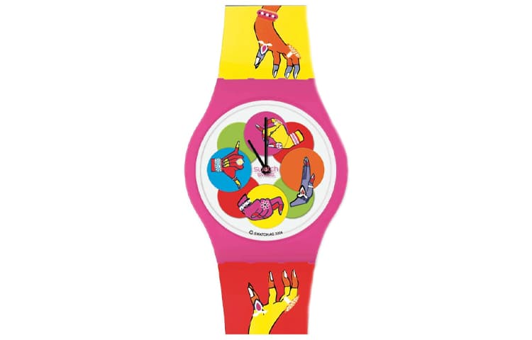 Часы Swatch Квартц Механизм 30 м Водонепроницаемые Унисекс Часы 38 мм Белый Циферблат Пластиковый Корпус Часов - изображение 1