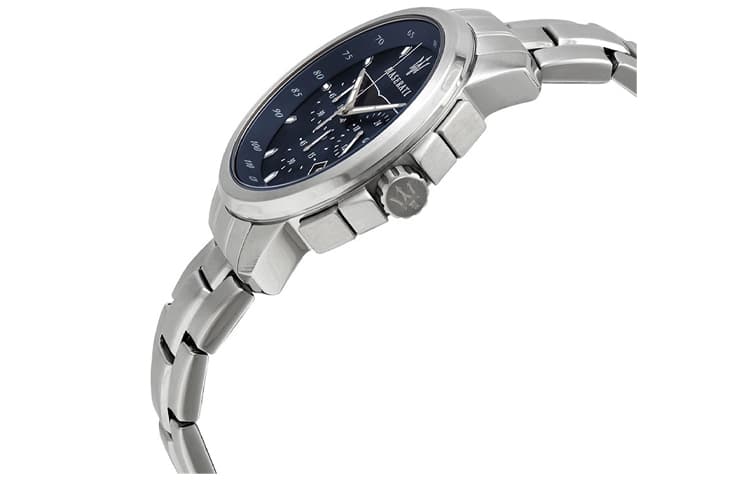 Механические часы Maserati Quartz механизм 50 м Водонепроницаемые Мужские часы Часы 44 мм Синий циферблат Корпус из нержавеющей стали - изображение 2