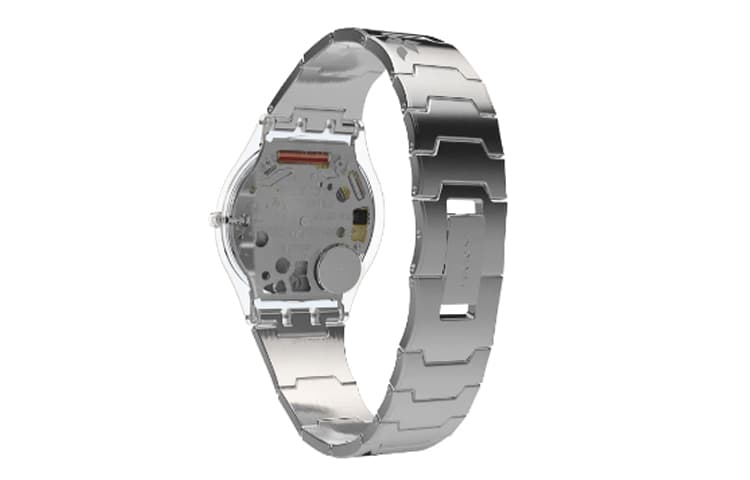 Часы Swatch Quartz Механизм 30 м Водонепроницаемые Женские Часы 34 мм Серебристый Циферблат Смола Пластиковый Корпус Часов - изображение 4
