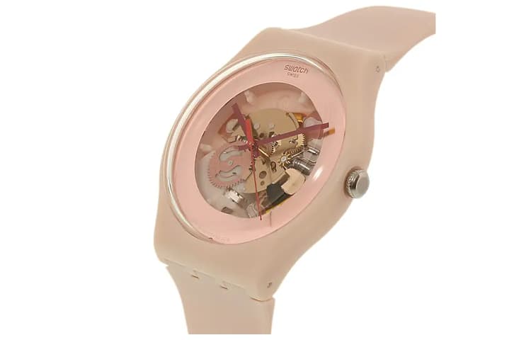 Часы Swatch Квартц Механизм 30 м Водонепроницаемые Унисекс Часы 41 мм с вырезами Циферблат Пластиковый Корпус Часов - изображение 2