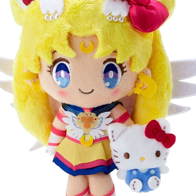 Sanrio Hello Kitty Сейлор Мун Космос Кисточка для ключей Уют и гармония Плюшевые брелки 22 см - изображение 3