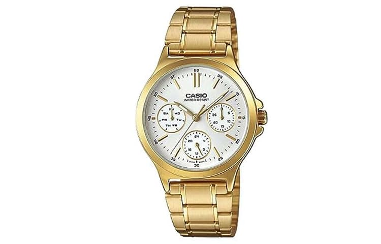 Часы CASIO Кварцевый механизм Женские Стандартный размер Часы 34 мм * 34 мм * 8,2 мм Золото - изображение 1