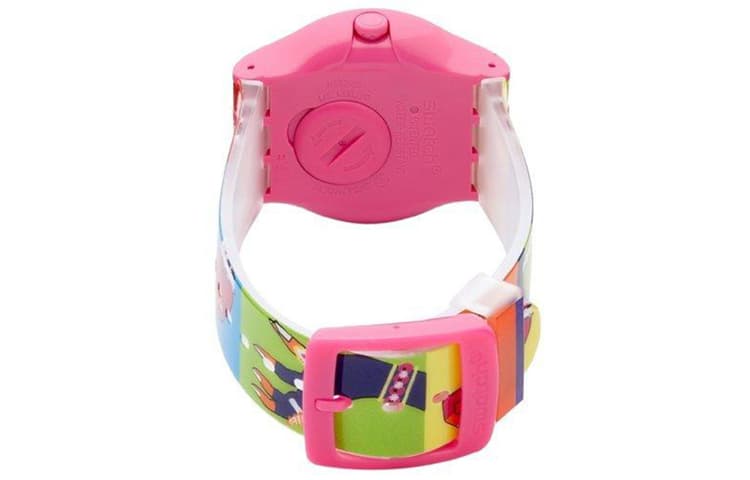 Часы Swatch Квартц Механизм 30 м Водонепроницаемые Унисекс Часы 38 мм Белый Циферблат Пластиковый Корпус Часов - изображение 2