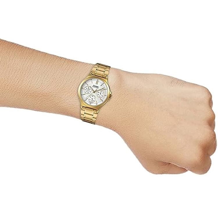 Часы CASIO Кварцевый механизм Женские Стандартный размер Часы 34 мм * 34 мм * 8,2 мм Золото - изображение 5
