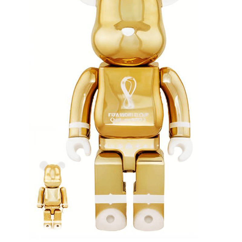 Фигурка BE@RBRICK Qatar World Cup 2022 Gold 100%400% - изображение 4