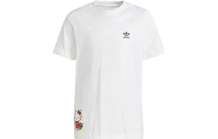 Футболка adidas originals Белая школьная рубашка с коротким рукавом - изображение 2