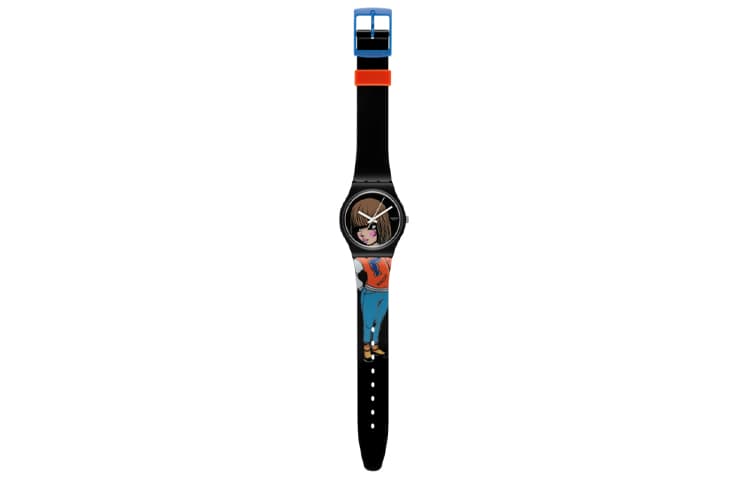 Часы SWATCH Fafi O`clock Кварцевый механизм водонепроницаемость 30 м унисекс часы 34 мм черный циферблат пластиковый корпус - изображение 2