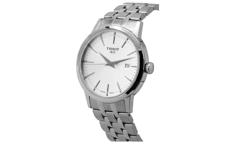 Часы Tissot Quartz Механизм 50м Водонепроницаемые Мужские Часы Циферблат 42мм Серебристый Нержавеющий Стальной Корпус - изображение 3