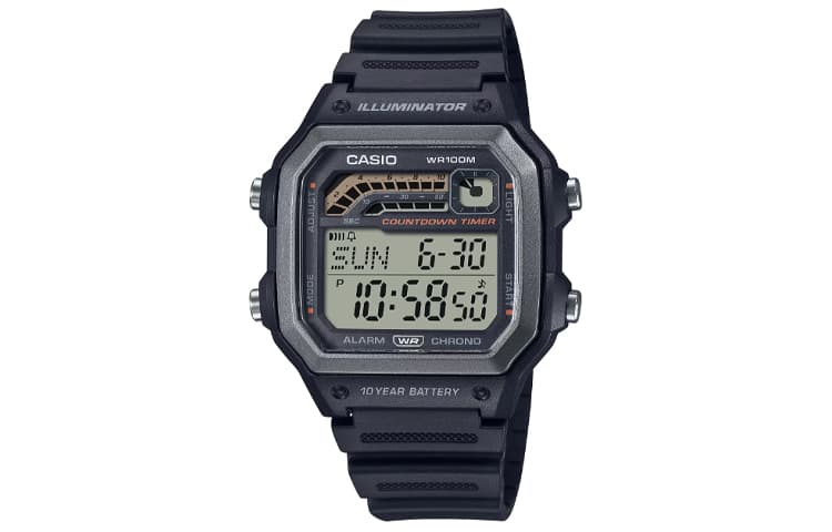 Часы CASIO 100 45*42.1*12.5mm WS-1600H-1A - изображение 1