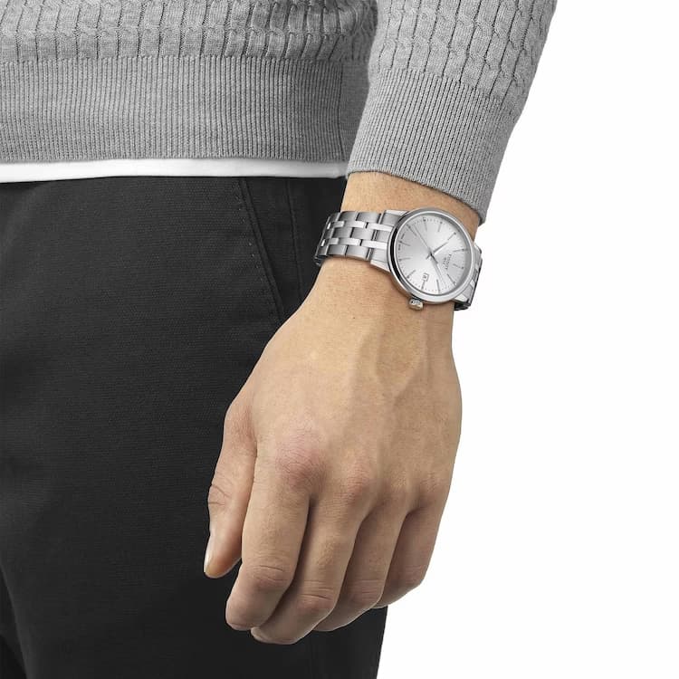 Часы Tissot Quartz Механизм 50м Водонепроницаемые Мужские Часы Циферблат 42мм Серебристый Нержавеющий Стальной Корпус - изображение 4