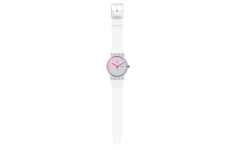 Часы Swatch Quartz Механизм 30 м Водонепроницаемые Унисекс Часы 41 мм Розовый Циферблат - изображение 4