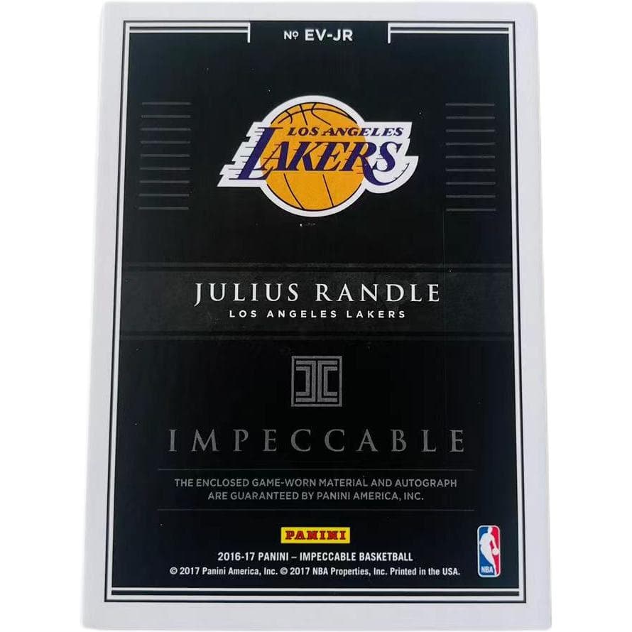 Коллекционные карточки PANINI 16 17 Баскетбол Лейкерс Randle Маленький Король Подпись Джерси JULIUS Игровая карта Коллекция карт - изображение 2